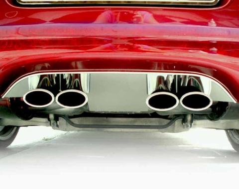 American Car Craft 1997-2004 C5 Corvette - Exhaust Filler Panel for Stock Exhaust, Polished Stainless Steel 032001