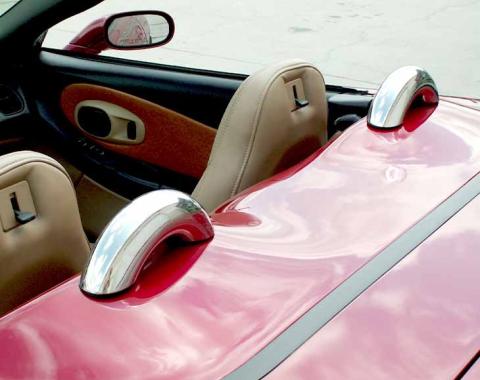 American Car Craft 1998-2004 C5 Corvette Convertible - Faux Roll Bars 2Pc, Polished Stainless Steel 031006