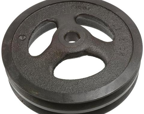 Corvette Power Steering Pump Pulley, 2 Groove Cast Iron, With Big Block, 1966-1974