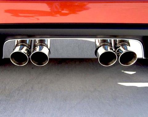 American Car Craft 2005-2013 C6 Corvette - Polished Exhaust Filler Panel, NPP Dual-Mode/Bi-Mode, Stainless Steel 042004