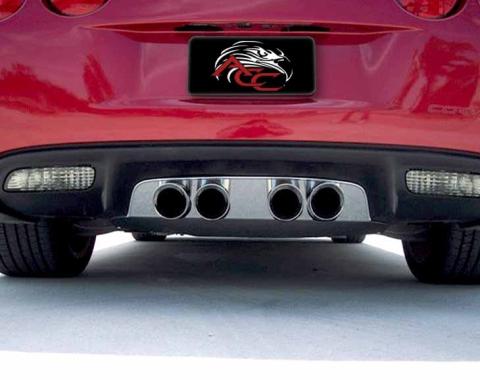 American Car Craft 2005-2013 C6 Corvette - Exhaust Filler Panel, Corsa 3.5 Quad Tips, Polished Stainless Steel 042007