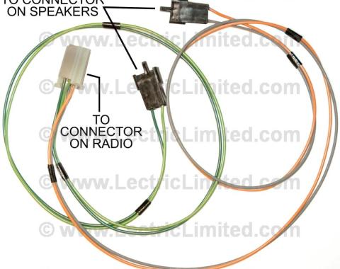 Lectric Limited 1978-1982 Chevrolet Corvette Speaker Harness VRR7882MN