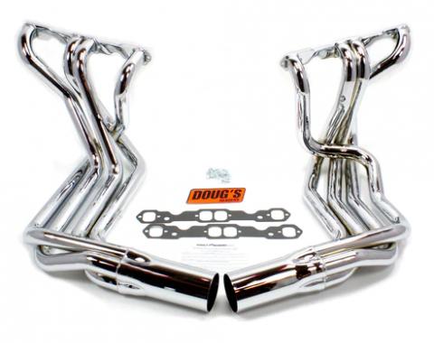 Doug's Headers 1963-1982 Chevrolet Corvette 1 7/8" 4-Tube Full Length Header Small Block Sidemount Chrome D380-C
