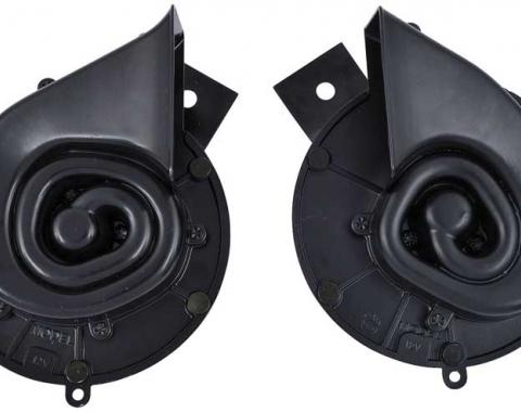 OER 1963 Chevy Corvette, Horn Assemblies, with Factory Markings, High & Low Note: Pair, GM Licensed 35202