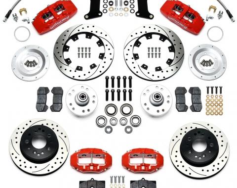 Wilwood Complete Dynapro/D8-4 Brake System for 1963-1979 Corvette, with Red Calipers