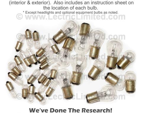 Lectric Limited 1964 Chevrolet Corvette Light Bulb Set VLK6400
