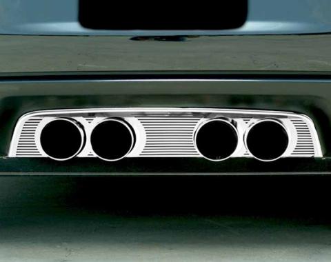American Car Craft 2005-2013 C6 Corvette - Billet Style Exhaust Filler Panel for NPP Exhaust, Polished Stainless Steel 042127