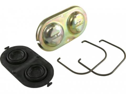 Corvette Correct Vented Master Cylinder Cap with Gasket and Bails, 1967-1982