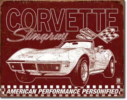 Tin Sign, Corvette - 69 StingRay