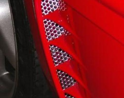 American Car Craft 1995-1996 C4 Corvette - Side Vents Perforated 2Pc, Polished Finish 022004