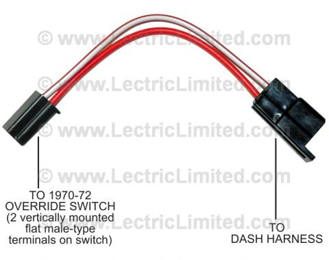 Lectric Limited 1969 Chevrolet Corvette Windshield Wiper Override Switch Adapter Harness VWH6900CKE