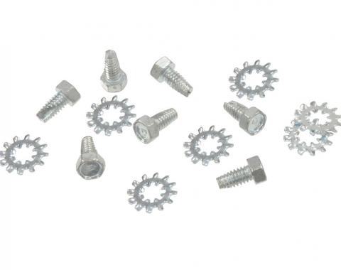 Redline Restomotive® 1963-1967 Chevrolet Corvette Antenna Ground Strap Screw & Lock Washer Set