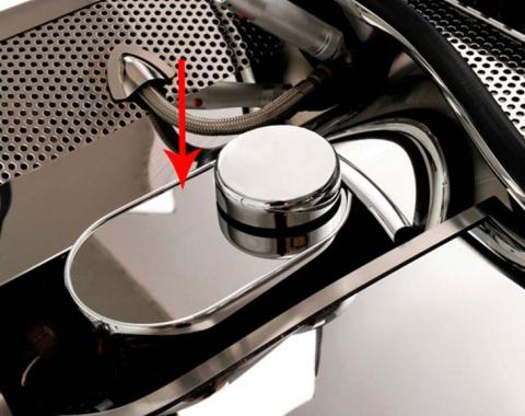 American Car Craft 1997-2004 C5/Z06 Corvette - Brake Master Cylinder Cover with Cap Cover, Polished Stainless Steel 033014