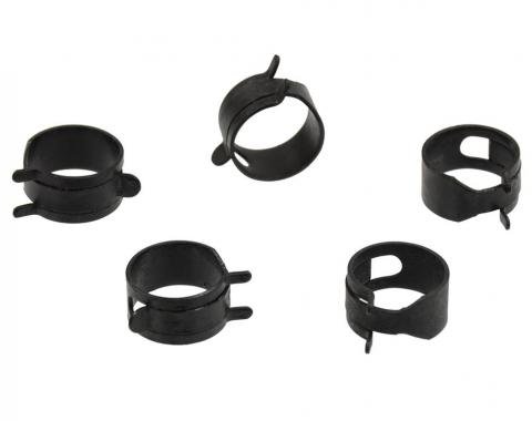Redline Restomotive® 1974-1996 Chevrolet Corvette 5 Piece Coolant Tank / Bottle Hose Clamp Set