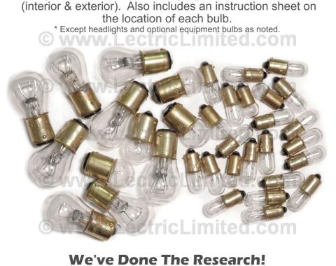 Lectric Limited 1967 Chevrolet Corvette Light Bulb Set VLK6700