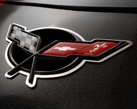 American Car Craft 1998-2004 C5 Corvette Convertible - C5 Waterfall Emblem Trim 1Pc, Polished Stainless Steel 031025