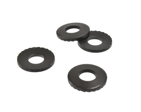 Redline Restomotive® 1973-1979 Chevrolet Corvette 4 Piece Radiator Support / Bumper Serrated Washer Set, 9/16 Inside Diameter